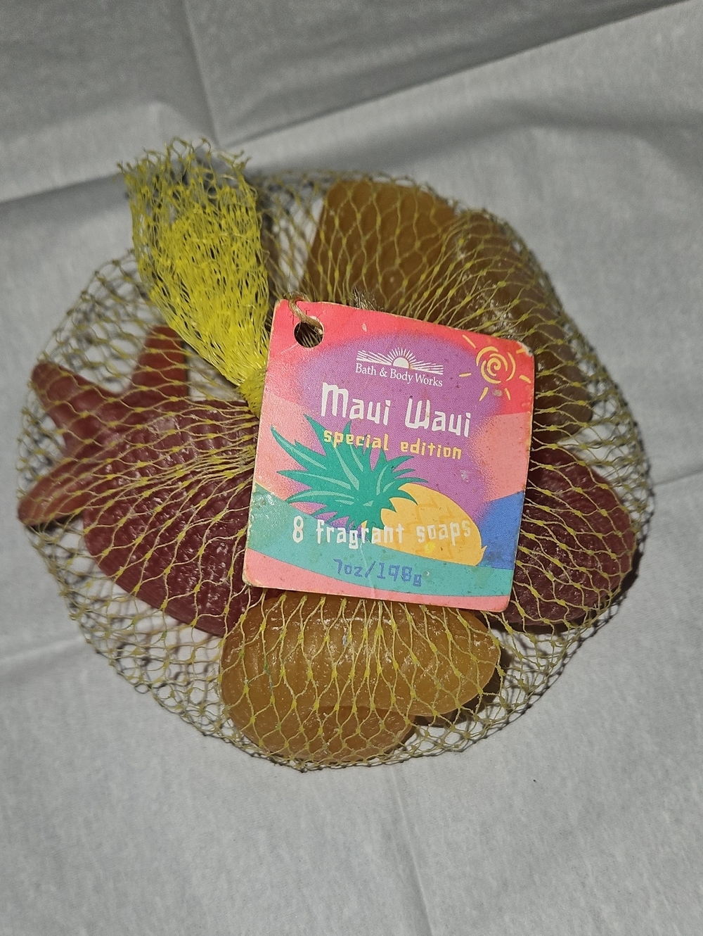 Rare Vintage Bath & Body Works Maui Waui 8 Soaps 1990s Special Edition Unused